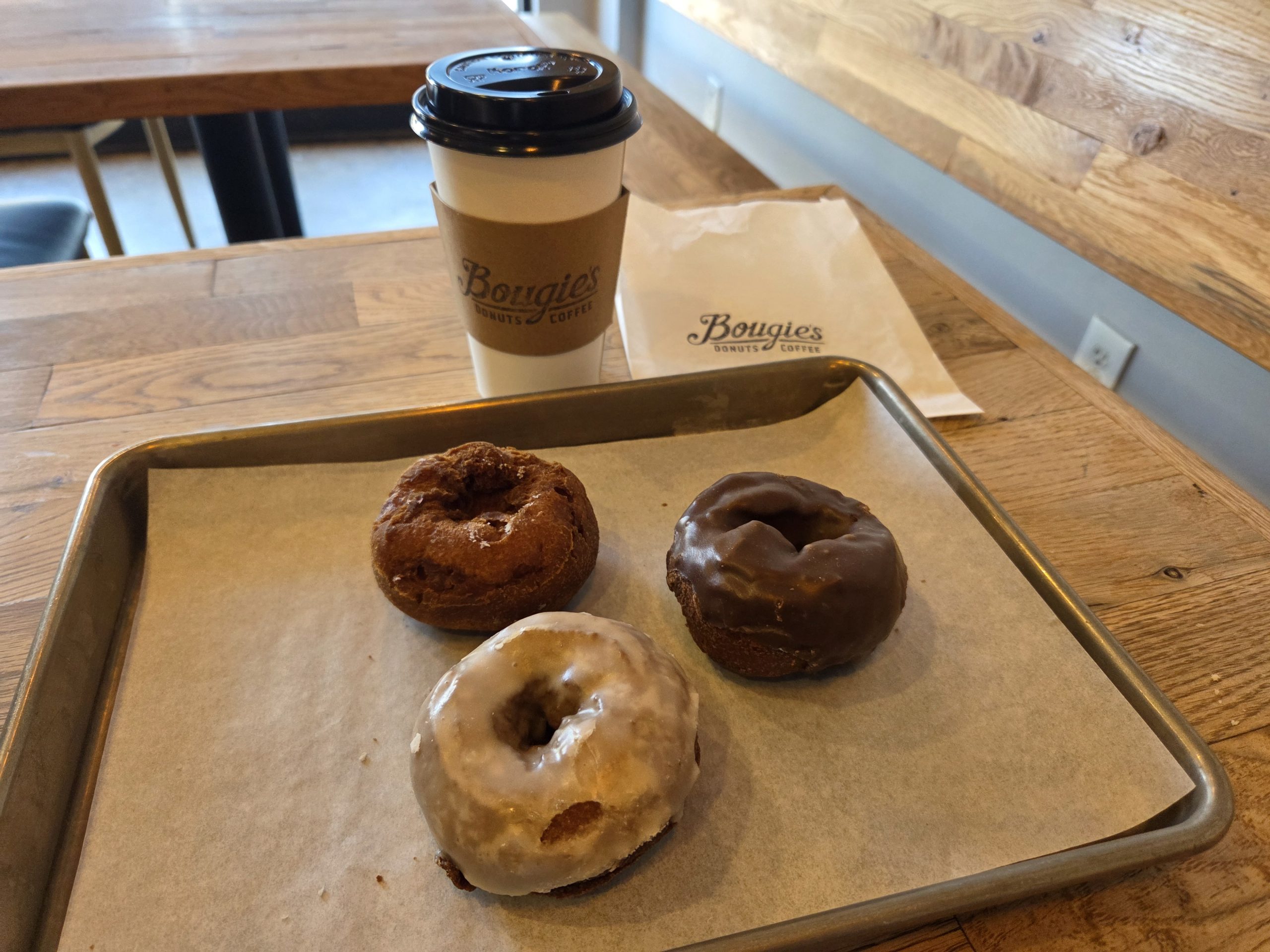 photo of coffee and donuts at Bougie's in south austin menu
