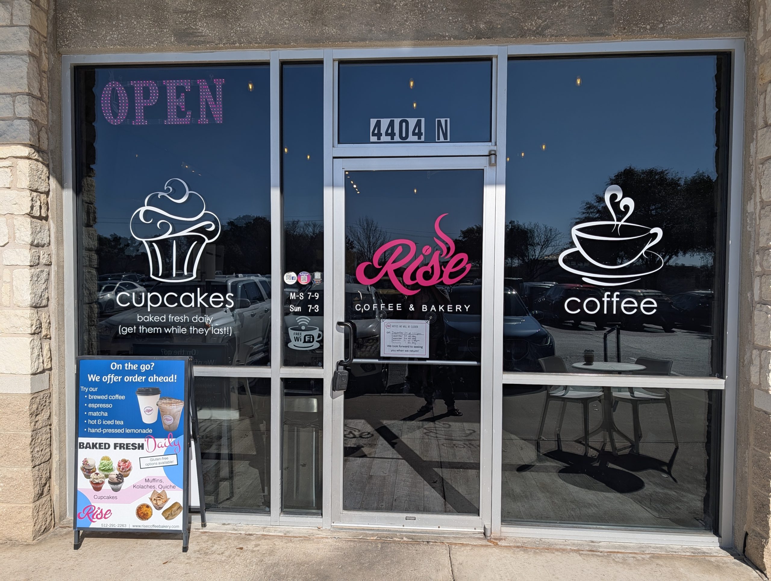 Rise Coffee South Austin Storefront