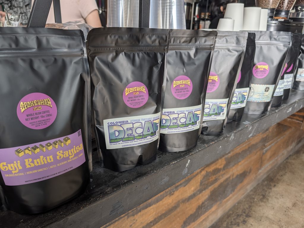 coffee beans at spokesman coffee austin