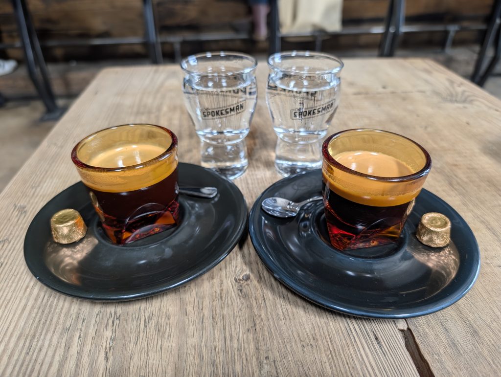 espresso review at spokesman coffee in south austin